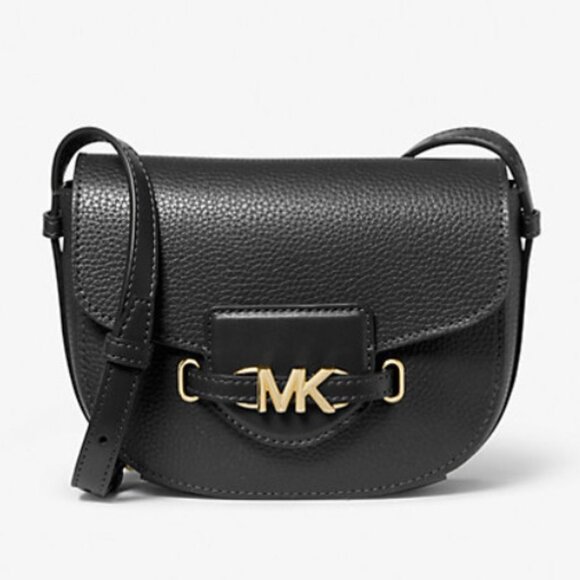 BRAND NEW Michael Kors Reed Small Pebbled Leather Crossbody Bag Black 35F3G6RC1T - Picture 4 of 8